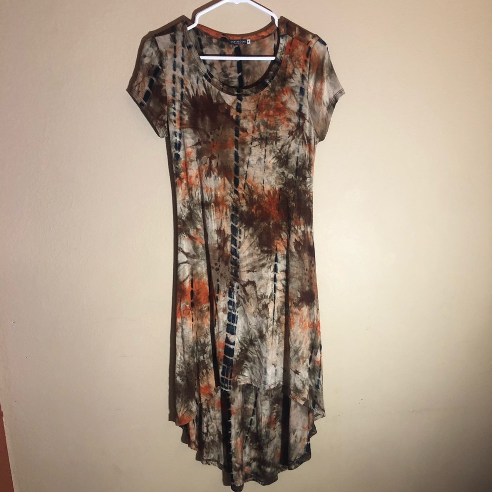 Tie Dye High Low Earthbound Casual Dress